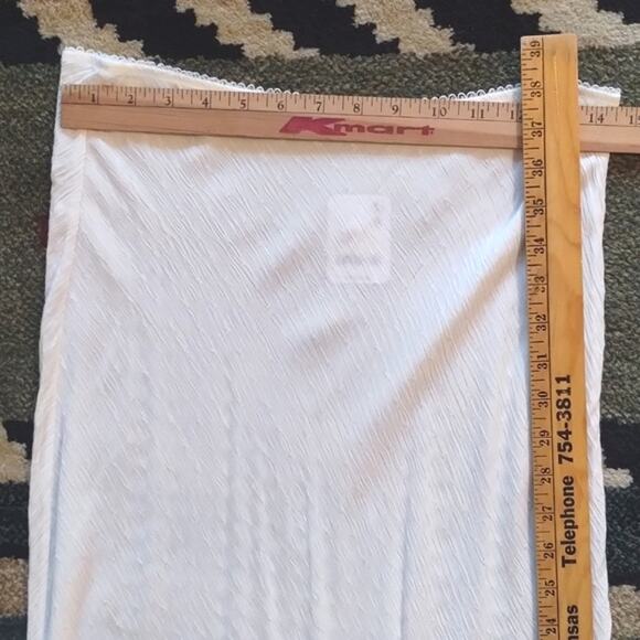 Intimately Free People NWT Sweet On You Bias Half Slip Skirt Maxi Clean Ivory L - Picture 9 of 10
